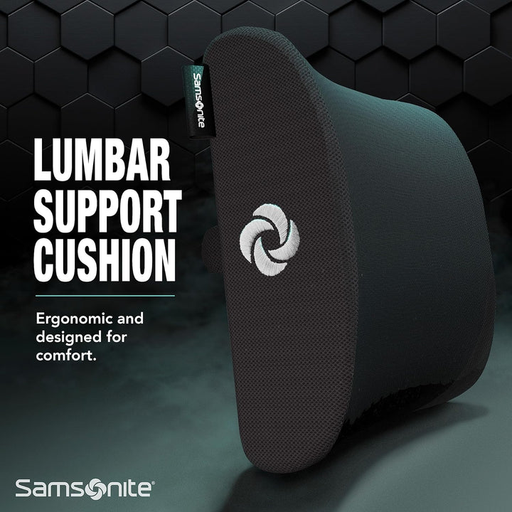 Lumbar Support Pillow for Office Chair and Car Seat, Perfectly Balanced Memory Foam , Versatile Use Lower Back Cushion