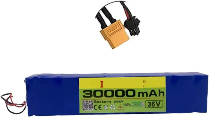 36V 30000Mah Scooter Battery Pack, Compatible for Xiaomi M365 Mijia M365 Battery Pack Electric Scooter Lithium Ion Battery Pack BMS Board(30Ah XT60-DC)