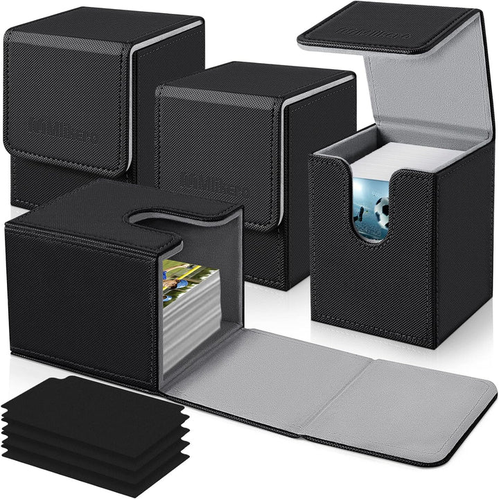 Card Deck Case for Trading Cards 1800+, Trading Card Storage Box with 10 Dividers and 3 Foam Stoppers, Leather Magnetic Closure Commander Deck Box Fit for Yugioh, MTG and Sport Cards