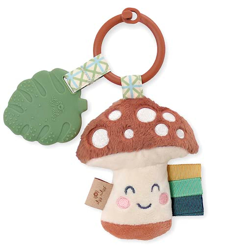 Infant Toy & Teether - Itzy Pal Baby Teething Toy Includes Lovey, Crinkle Sound, Textured Ribbons & Silicone Teether for Newborn (Avocado)