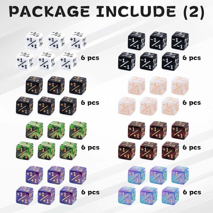 78 Pieces MTG Dice Set with plus 1 Life Counter & Keyword Token Dice & Shield & Spindown Dice in 12 Colors for MTG, Cards Gaming Accessories