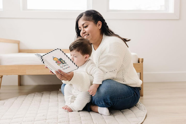 Baby'S First Photo Album - My First Family Photo Album for Baby - Soft Fabric, Baby Safe, Easy to Clean, Holds 17 Photos, Personalize with Your Favorite Pictures, No Hard Edges -