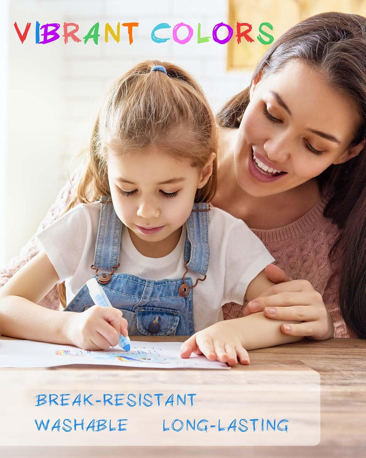 Try-It Chalk Set – 6 Dustless Washable Chalks with Holder for Kids, Safe for Sidewalk, Blackboard, Art Play
