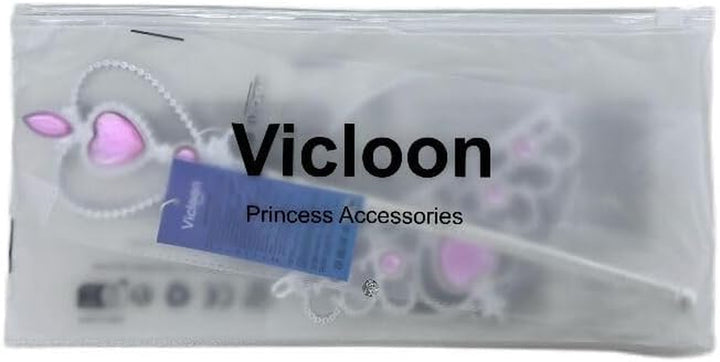 Princess Dress up Accessories, 2PCS Princess Crown and Wands for Little Girls, Jewelry Toy Gifts Set Christmas