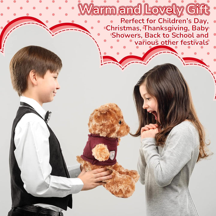 5 Pcs Bear Doll Clothes Cute Stuffed Animal Clothing Accessories Cotton Plush Toy Clothes Bear Sweater Outfit Fit Most 14 - 18 Inch Bears Animal Plush Dolls Valentine Gifts