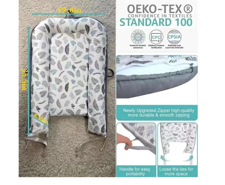 Baby Lounger Cover for Newborn 0-24 Months Soft Baby Nest Cover Co Sleeping Organic Breathable Snuggle Nest Me Lounger Pillow for Infants
