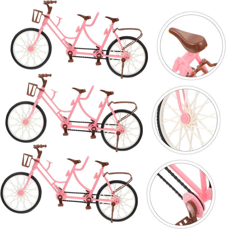 Two-Seater Bicycle Practical Bike Adornment Cycle Model Sculpture Art Ornaments Bike Plaything Desktop
