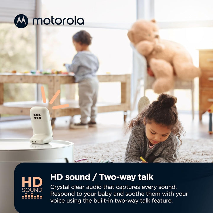 PIP15 Audio Baby Monitor, Dual Room HD Infant Monitor with Nightlight, 1500 Ft. Range, Two-Way Talk, Includes Parent Unit, 2 Monitors