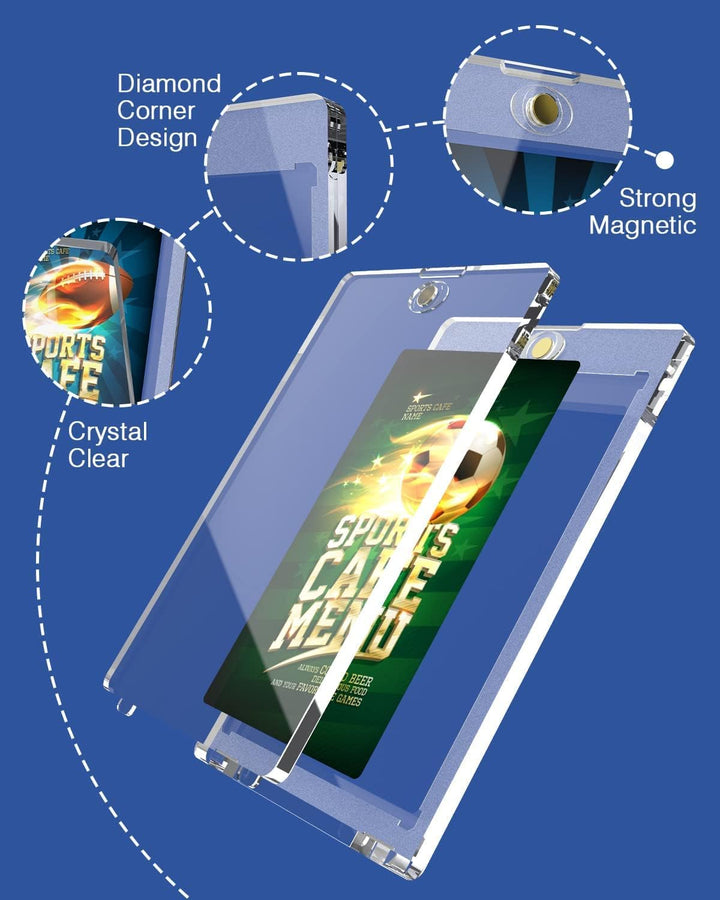 Magnetic Card Holders 12 Pack, 130PT One Touch Card Holder for Trading Card, Baseball Card, Sports Card