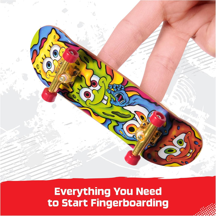 TECH DECK, Spongebob Sk8Shop Fingerboard Bonus Pack, Collectible and Customizable Mini Skateboards, Kids Toys for Ages 6 and Up