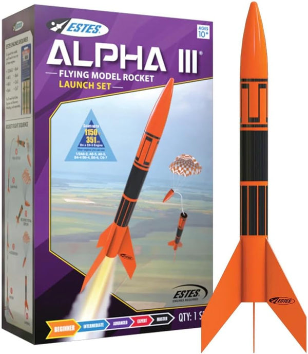 Alpha III Launch Set, 12 Years and up with Adult Supervision If under 12, Black,Orange