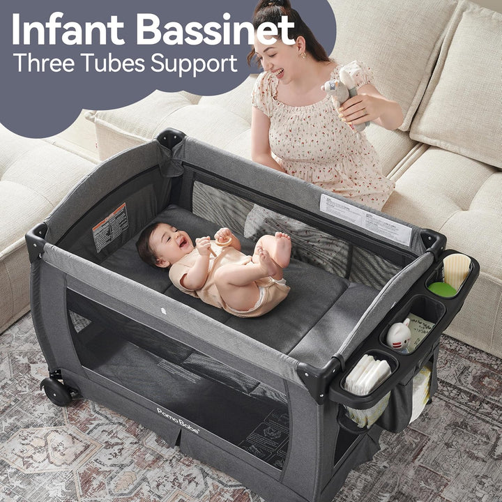 Portable Playpen Foldable Playard for Baby and Toddler Mattress, Changing Table for Newborn Portable Playard
