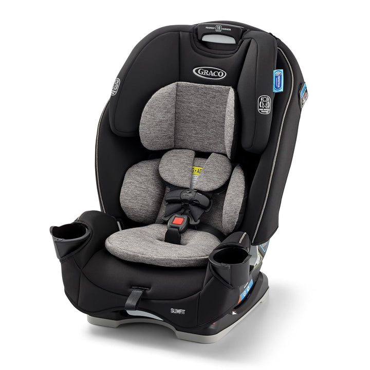 Slimfit 3-In-1 Convertible Car Seat, Ultra-Space-Saving Design, Darcie, Suitable for Rear and Forward-Facing, Highback Booster Seat with 10-Position Headrest