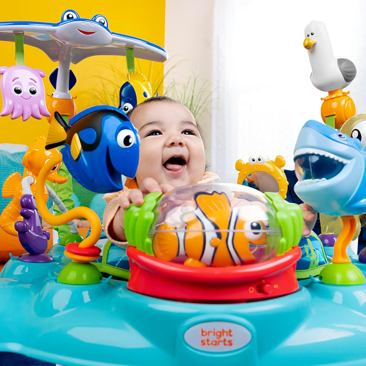 Disney Baby Finding Nemo Sea of Activities Baby Activity Center Jumper with Interactive Toys, Lights, Songs & Sounds, 6-12 Months (Blue)