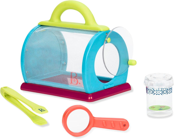 – Bug Bungalow Insect Catching Kit with Mesh Case, Magnifying Container, Tweezers & Magnifier – Educational Outdoor Toys for Toddlers – Nature Exploration Set for 3+ Years