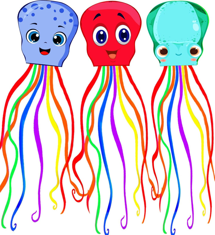 Software Octopus Flyer Kite with Long Colorful Tail for Kids,Long,Large,For Kids and Adults,Easy to Fly