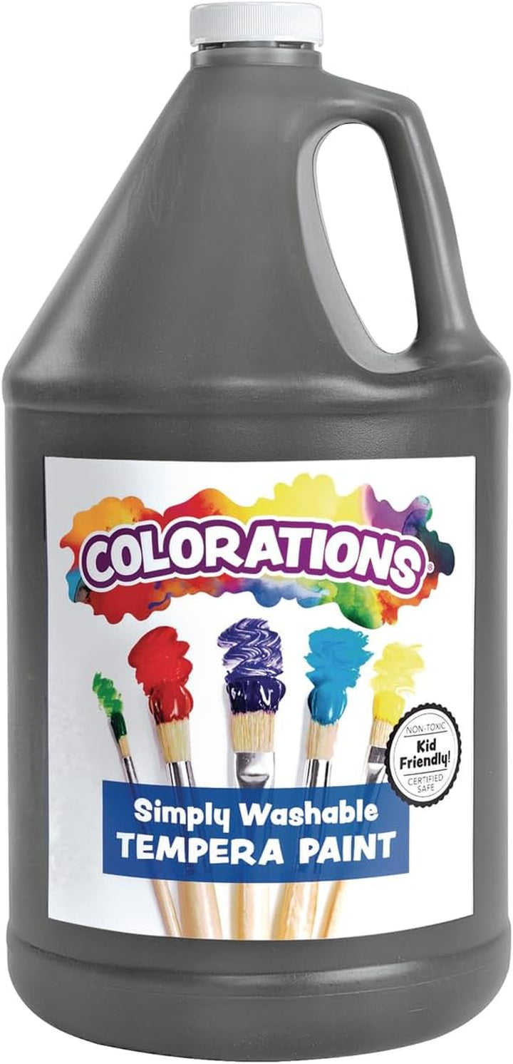 Paraben-Free Washable Tempera Paint for Kids - 1 Gallon Value Size. Vibrant White. Non-Toxic and Made in the USA