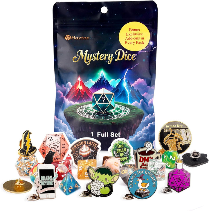 Mystery Dice Set DND Dice Wide Range of Patterns Polyhedral Gaming Dice for Tabletop & Role-Playing RPG DND Gift