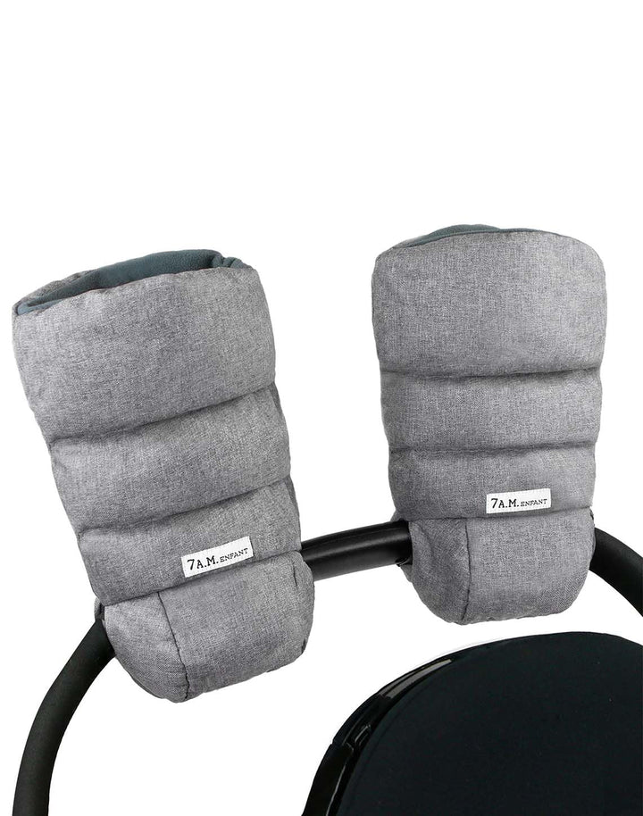 7AM Enfant Stroller Warmmuffs - Polar Hand Warmers with Anti- Freeze, Cold Weather, Water Repellent & Warm Hand Gloves for Pushchair, Pram, Stroller & Car Seat Bar