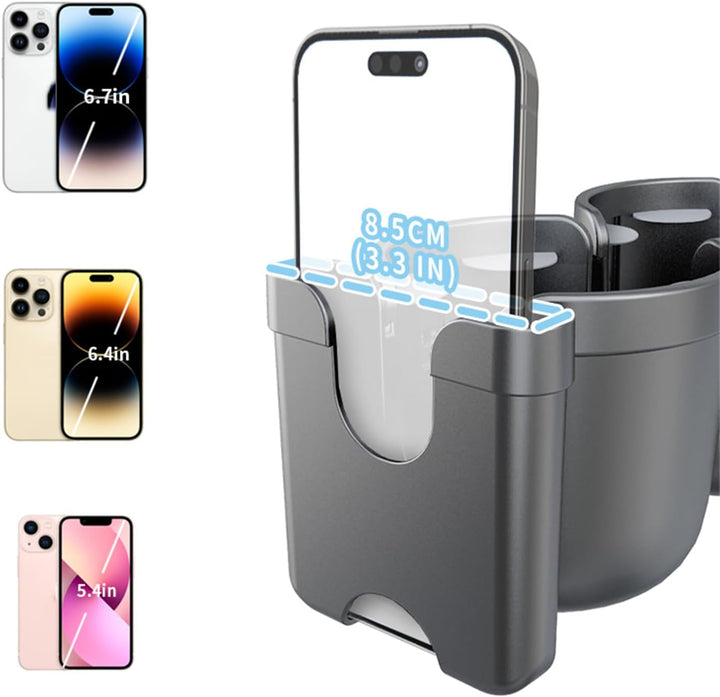 Child Cup Holder for Convertible Car Seats, Car Seat Cup Holder, Baby Stroller Cup Holer Wheelchair Cup Holder, Child Cup Holders Compatible with the Majority of Car Seat Models – Grey