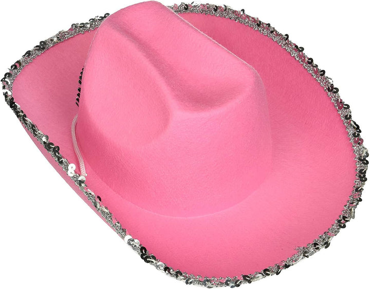 Child Pink Cowboy Hat with Blinking Tiara
