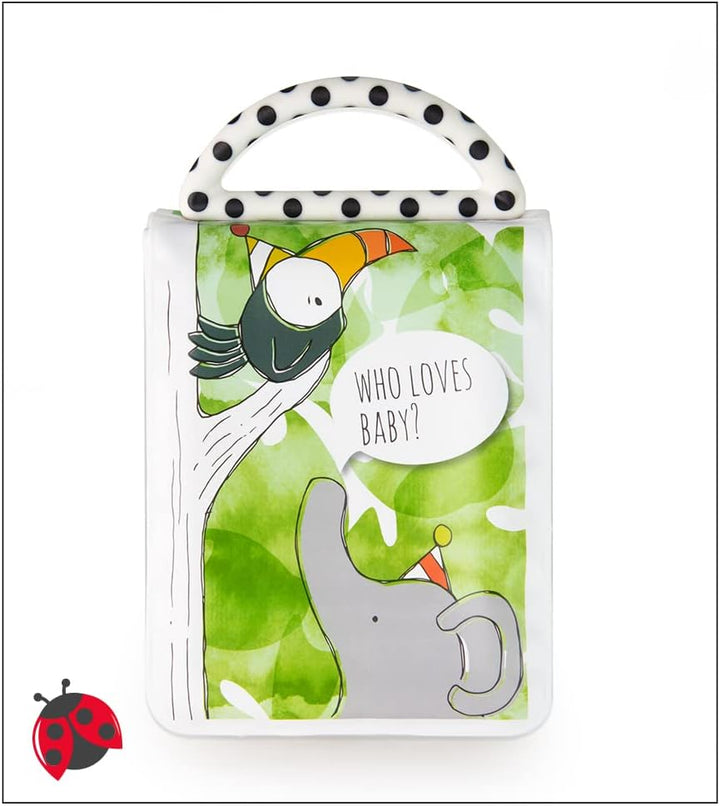 Developmental Look Book Photo Album, High Contrast Colors and Patterns, Drool Resistant Pages Hold Photos, 0+ Months