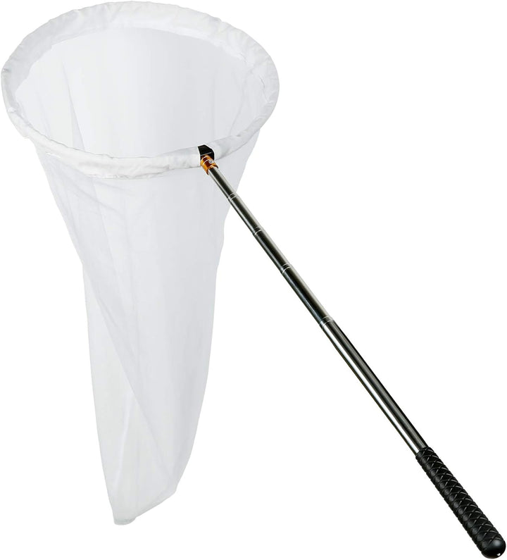 Insect and Butterfly Net with 12" Ring, 24" Net Depth, Handle Extends to 59 Inches for Adults and Kids (12" Ring, 59" Handle)
