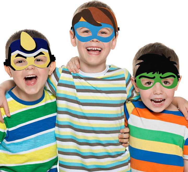 Masks Party Favors for Kids, 16 Packs Supplies for Kids Dress up Birthday Gift Halloween Cosplay Party Masks Supplies