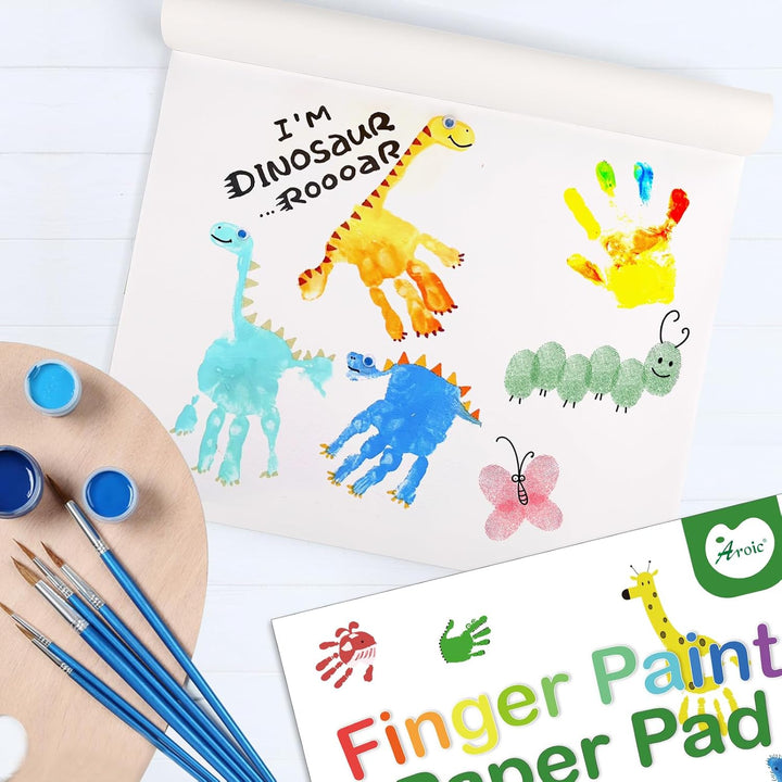 36 Sheets Finger Paint Paper 11 X 14 Inches, Paint Pad for Kid, Fingerpaint Paper for Toddlers and Kids, Toddlers Art Supplies, Art Painting Pad Set for Finger Painting, Drawing
