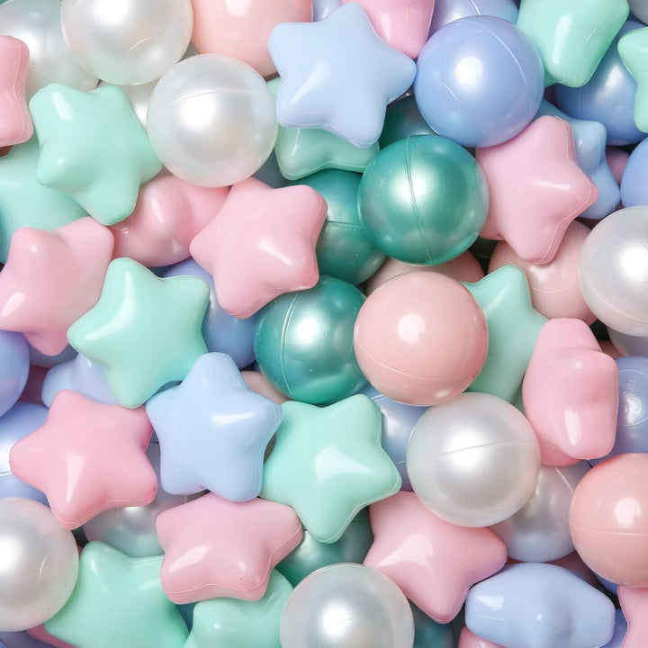 Ball Pit Balls for Toddlers,100Pcs 2.15Inch Crawl Balls BPA Free Crush Proof Playballs Soft Plastic Bals for Toddler, Pool Tent Party Favors Summer Water Bath Toy