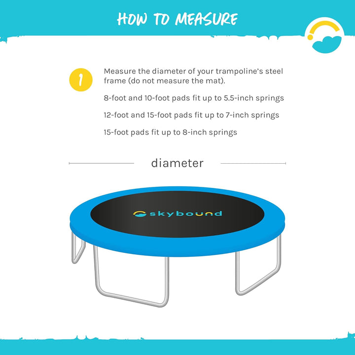 Universal Replacement Trampoline Safety Pad - Spring Cover Fits 8Ft 10Ft 12Ft 14Ft 15Ft Frames - Comfortable, Long Lasting, and Water-Resistant
