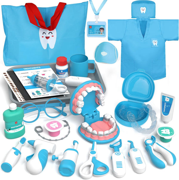 Doctor Kit for Toddlers 3-5, Kids Dentist Play Set, Toys for 4+ Year Old Girls Boys, Pretend Play for Toddlers 2-4, Kids Doctor Playset, Medical Kits for Boys 3+