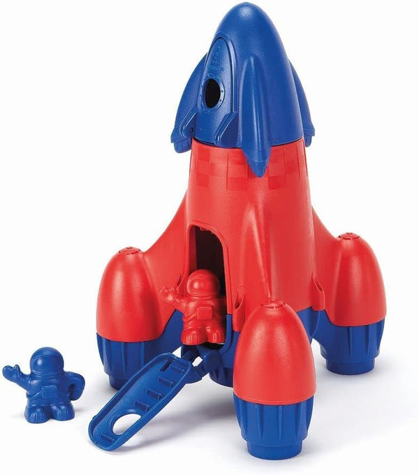 Rocket with 2 Astronauts Toy Vehicle Playset, Blue/Red