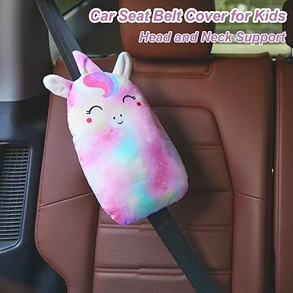 Kid'S Shoulder & Belly Cushion Protective Padding - Soft Breathable Hypoallergenic Straps Cushion Cover for Booster Seat, Strollers, and High Chairs, Black