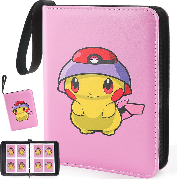 Premium Trading Card Binder 400 Pockets Card Holder with 50 Removable Sleeves, Collection Binder Album Book with Zipper for Game Cards
