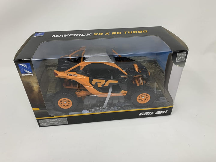 Can-Am Maverick X3 XRC Turbo ATV Orange and Black 1/18 Diecast Model