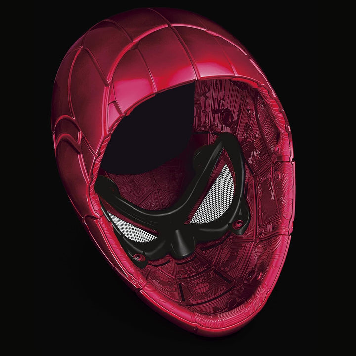 Marvel Legends Series Iron Spider Electronic Helmet with Glowing Eyes, 6 Light Settings and Adjustable Fit , Red