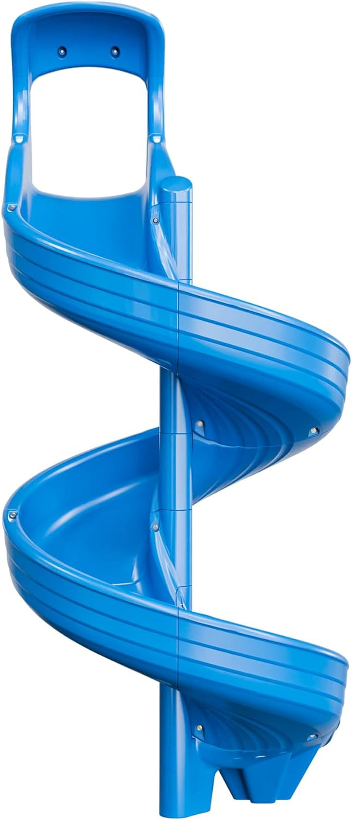Playground Slide for Kids - Big Spiral Outdoor Slide Attachment for Treehouse or Deck - Plastic Playset Slide for Playground or Backyard with Open Twisty Design - Exit Right - 5 Ft - Gray