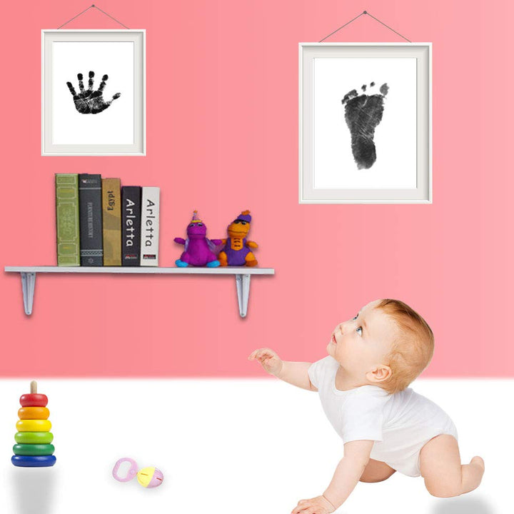 Ink Pad for Baby Footprint, Baby Handprint, Paw Print Pad, Create Impressive Keepsake Stamp, Non-Toxic Ink Pad, Perfect Baby Shower Registry Gift for Boys and Girls (Black)