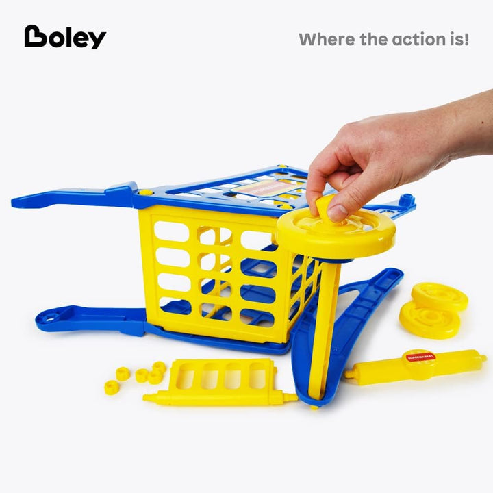 Educational Toy Shopping Cart - Supermarket Playset with Included Grocery Cart Toy and Pretend Food Accessories - Perfect for Kids, Children, Toddlers Learning Development