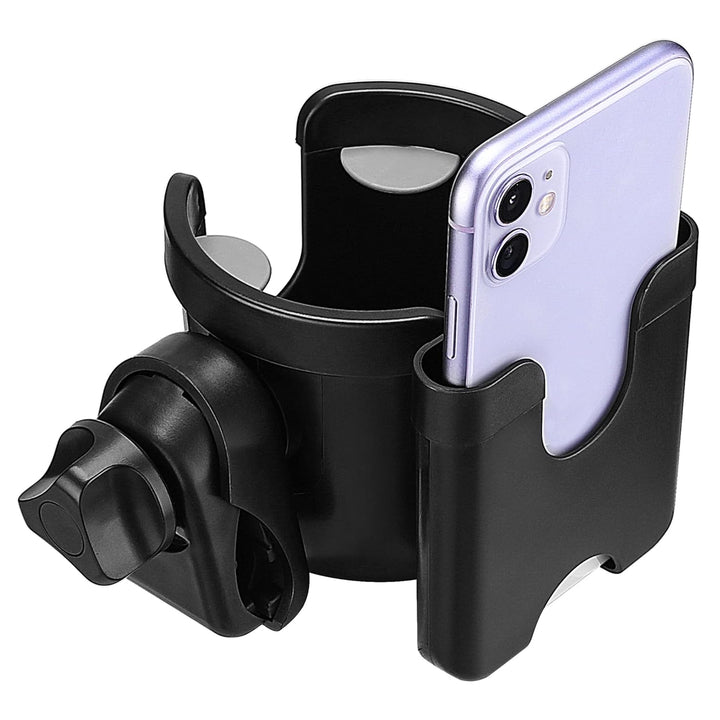 Universal Stroller Cup Holder, Adjustable Drink Holder with Phone Holder for Baby Stroller, Wheelchair, Walker, Bike, Scooter, Gifts for Family Member.