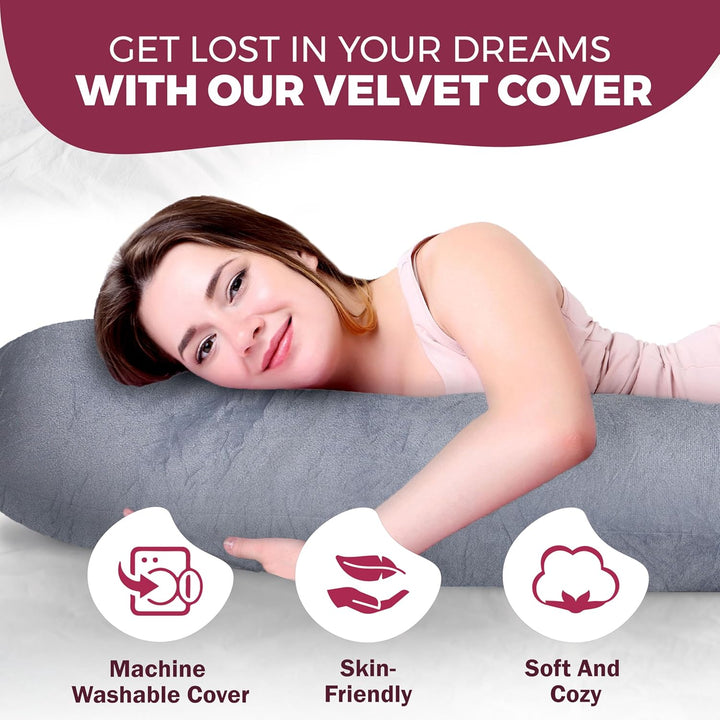 Pregnancy Pillows for Sleeping - V C U Shaped 57Inch Full Body Pillow with Removable Washable Cover, Cooling Maternity Pillow for Pregnant Women, Support for Back Belly Legs Hip
