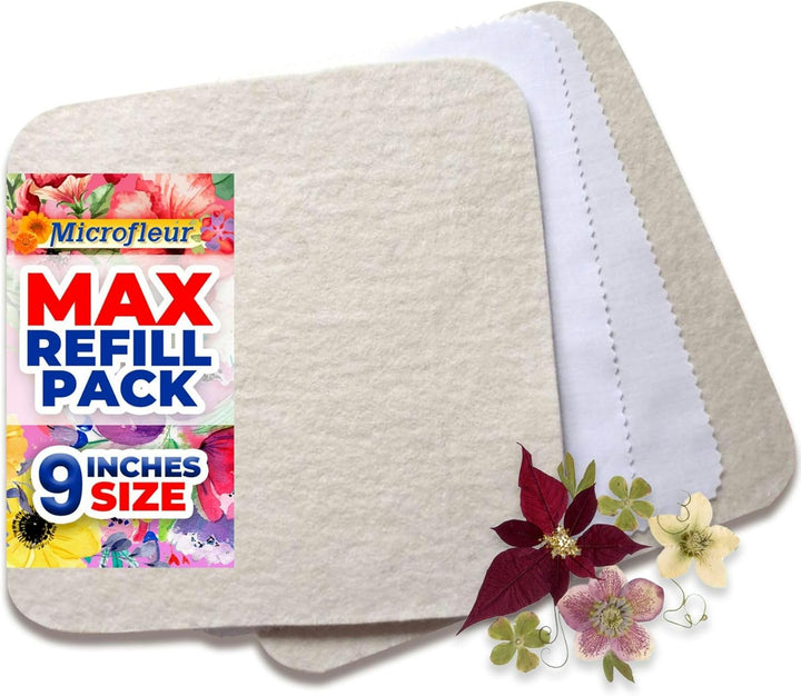 Max Art Flower Presser Kit – Quick & Easy Pressing with Washable Cloth, Vibrant Color Retention, Fits Most Microwaves, 9" (23 Cm)