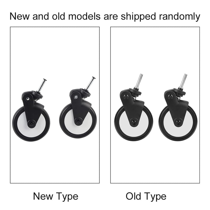 Yoyo Rubber Front Back Wheels Accessories Baby Strollers Rubber Wheels, Replacement Baby Strollers for Yoya Vovo Kids Carriage with Tools (A Pair of Front Wheels)