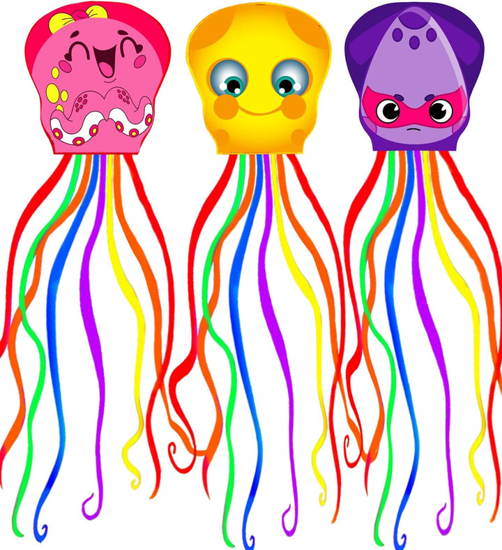 Software Octopus Flyer Kite with Long Colorful Tail for Kids,Long,Large,For Kids and Adults,Easy to Fly
