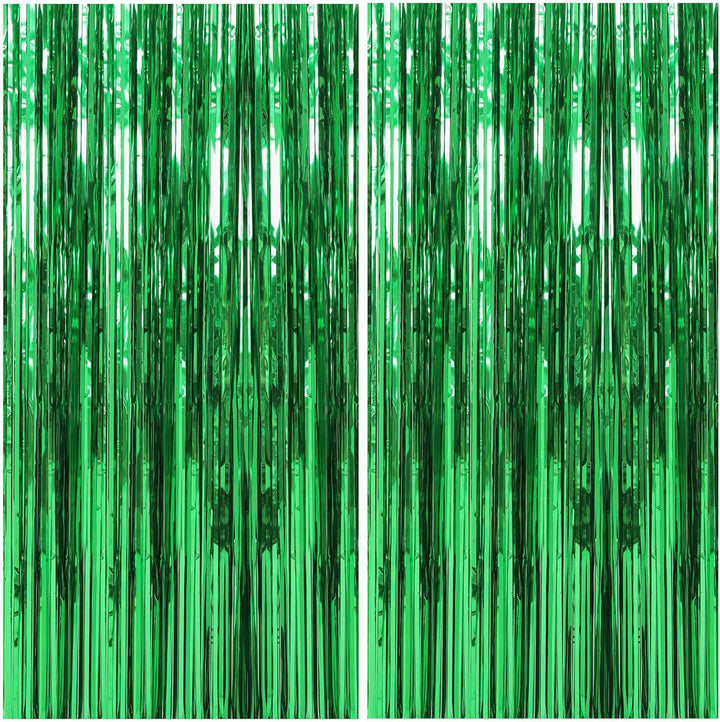 2 Pack Blue Streamers Party Decorations Fringe Backdrop Ocean Themed Decorations Foil Curtain Backdrop Blue Birthday Ocean Party Decor Supplies