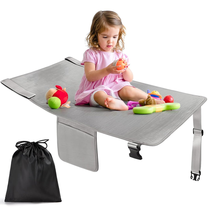 Toddler Airplane Bed, Kids Airplane Seat Extender Travel Bed, Kids Airplane Travel Essentials, Airplane Must Have for Toddlers, Portable Plane Bed Foot Rest for Flights