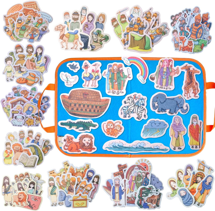 12 Pack Felt Storyboard Pieces for Toddler, Flannel Board Stories for Preschool Activities, 5 Little Duck and 11 Other Stories