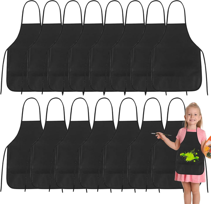 8 Pcs Kids Apron Painting Aprons, Kids Aprons for Painting Art Apron Smocks Bulk for Art Activity Craft Home Kitchen Classroom Party Supplies