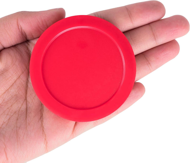 Home Air Hockey Red Replacement 2.5" Pucks for Game Tables, Equipment, Accessories (Pack of 4)